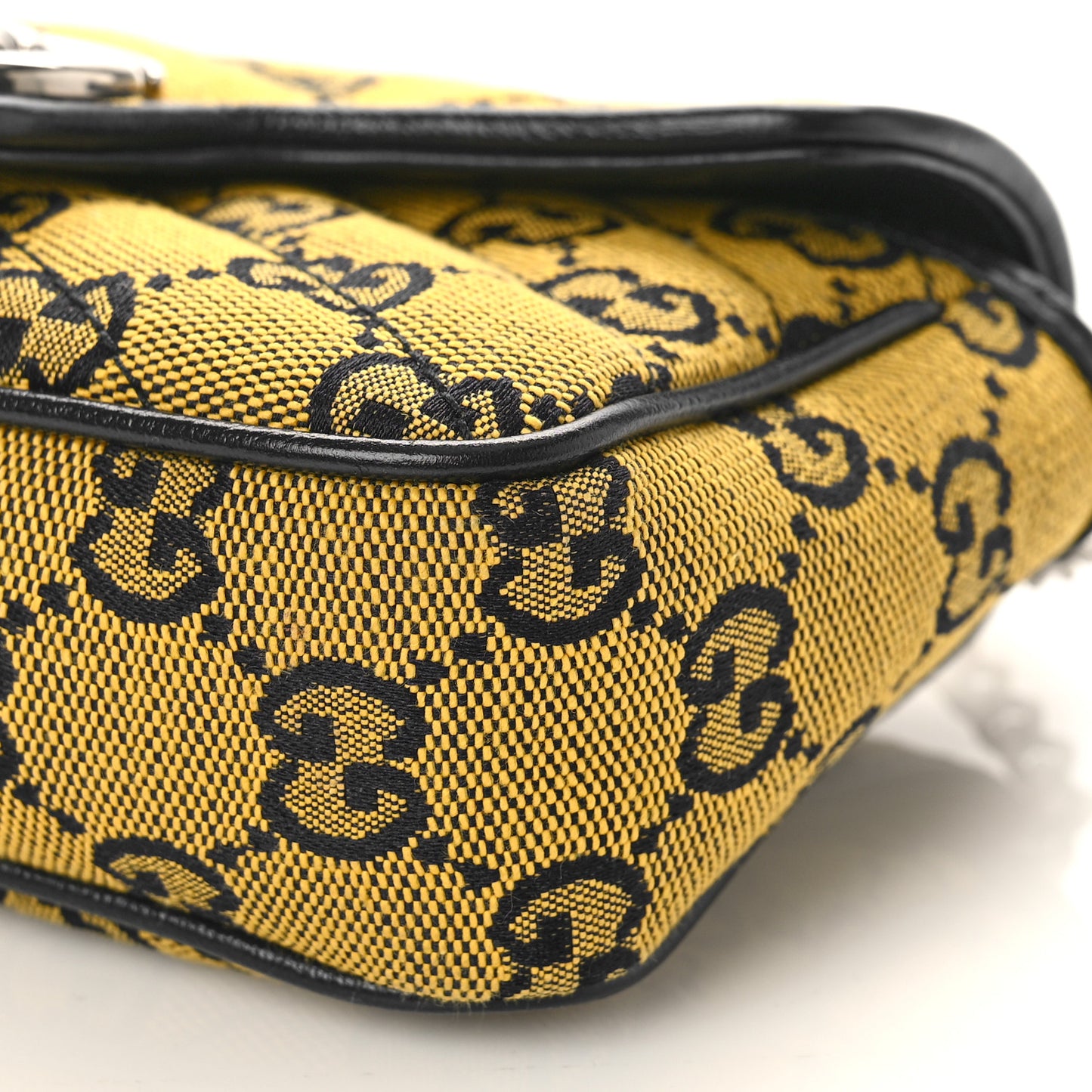 Monogram Multicolor Matelasse Diagonal Super Mini GG Marmont Shoulder Bag Yellow Blue