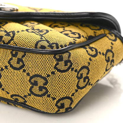 Gucci Monogram Multicolor Matelasse Diagonal Super Mini GG Marmont Shoulder Bag Yellow Blue 9 of 9