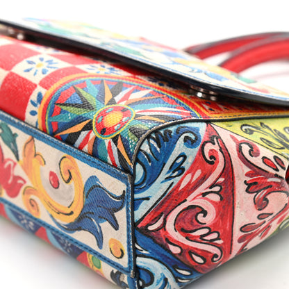 Dolce & Gabbana Dauphine Majolica Print Small Miss Sicily Satchel Multi 9 of 20