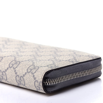 Gucci GG Supreme Monogram GG Pierce Zip Around Wallet Ecru Grigio 7 of 11