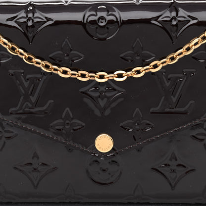 Louis Vuitton Vernis Pochette Felicie Chain Wallet Amarante 11 of 14