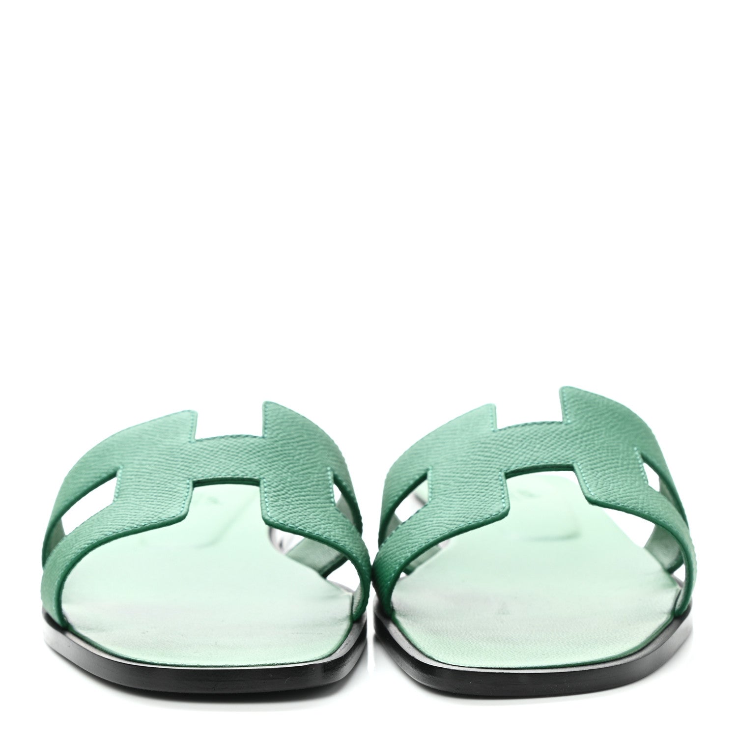 Hermes Epsom Oran Sandals 40 Malachite 2 of 8