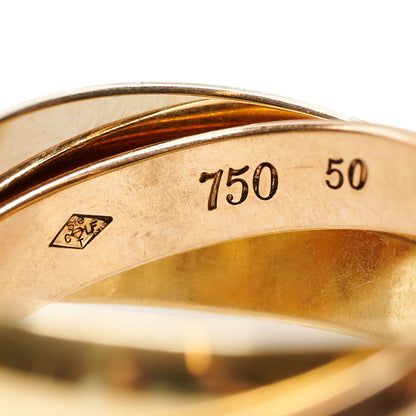 Cartier 18K Pink Yellow White Gold Classic Les Must De Cartier Trinity Ring 50 5.25 8 of 8
