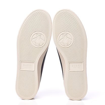 Gucci Calfskin Mens Web Falacer Sneakers 7 White Blue 5 of 10