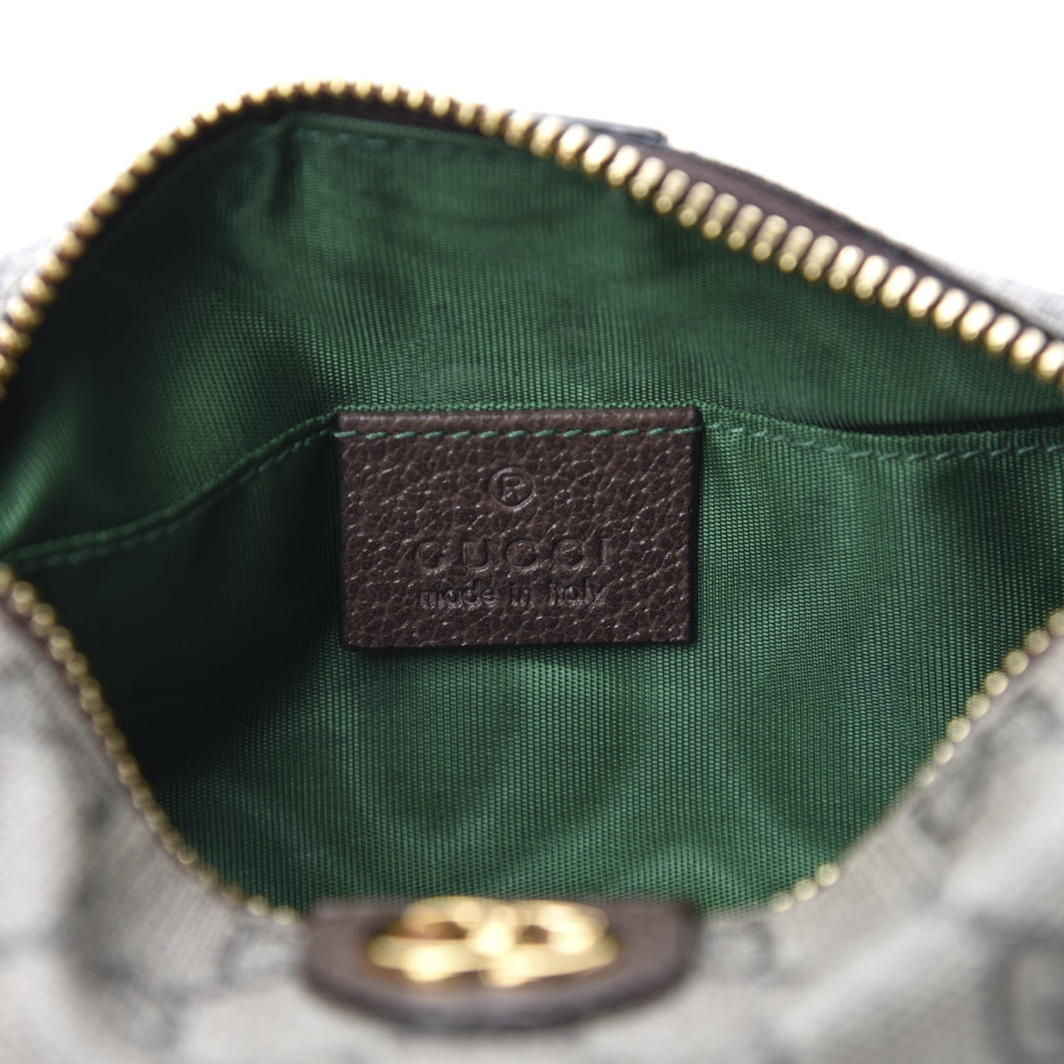 Gucci Soft GG Supreme Monogram Calfskin Small Ophidia Cosmetic Case Beige Ebony New Acero 6 of 7