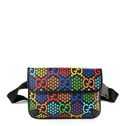 Gucci GG Supreme Monogram Psychedelic Slim Belt Bag Black 1 of 10
