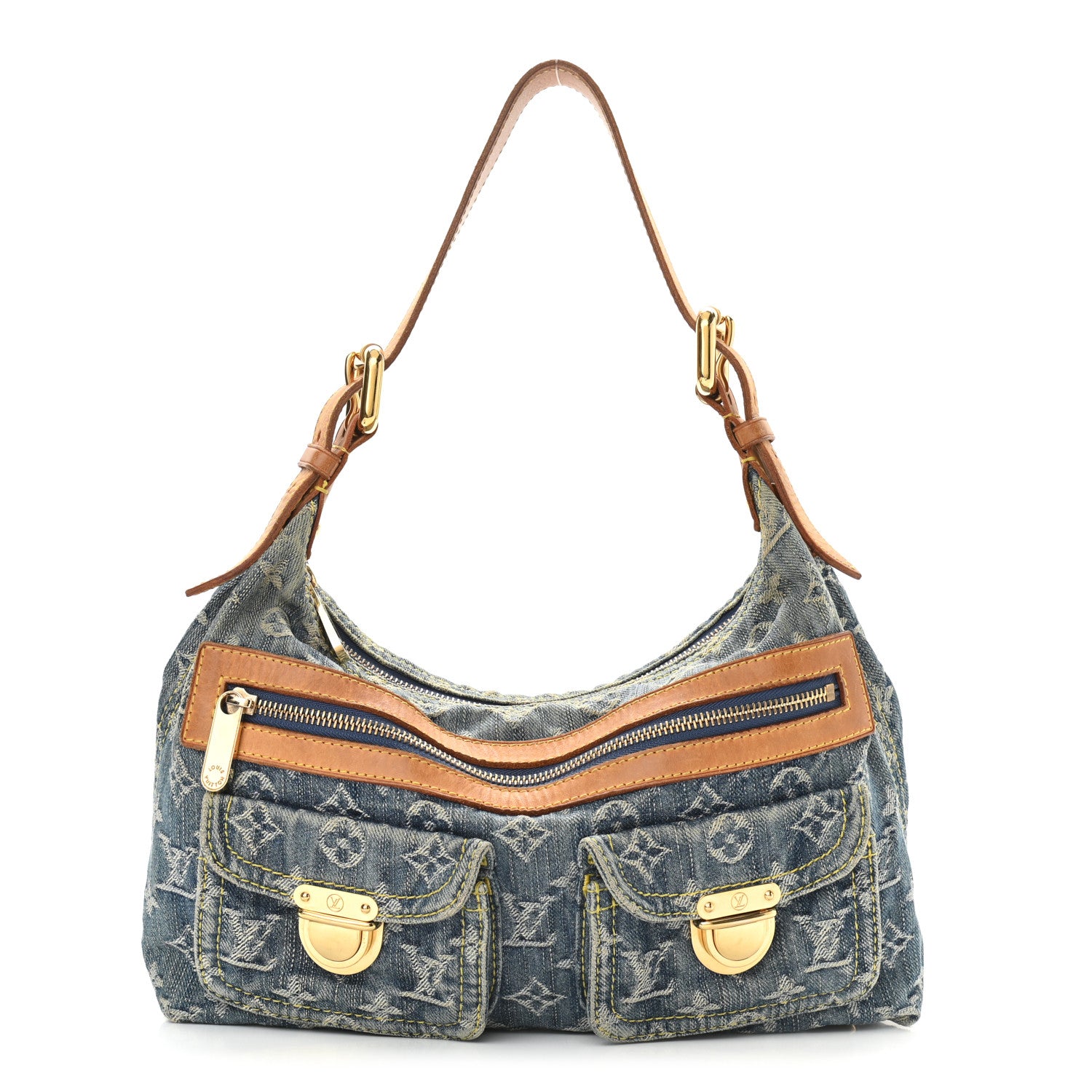 Louis Vuitton Monogram Denim Baggy PM Blue 1 of 9