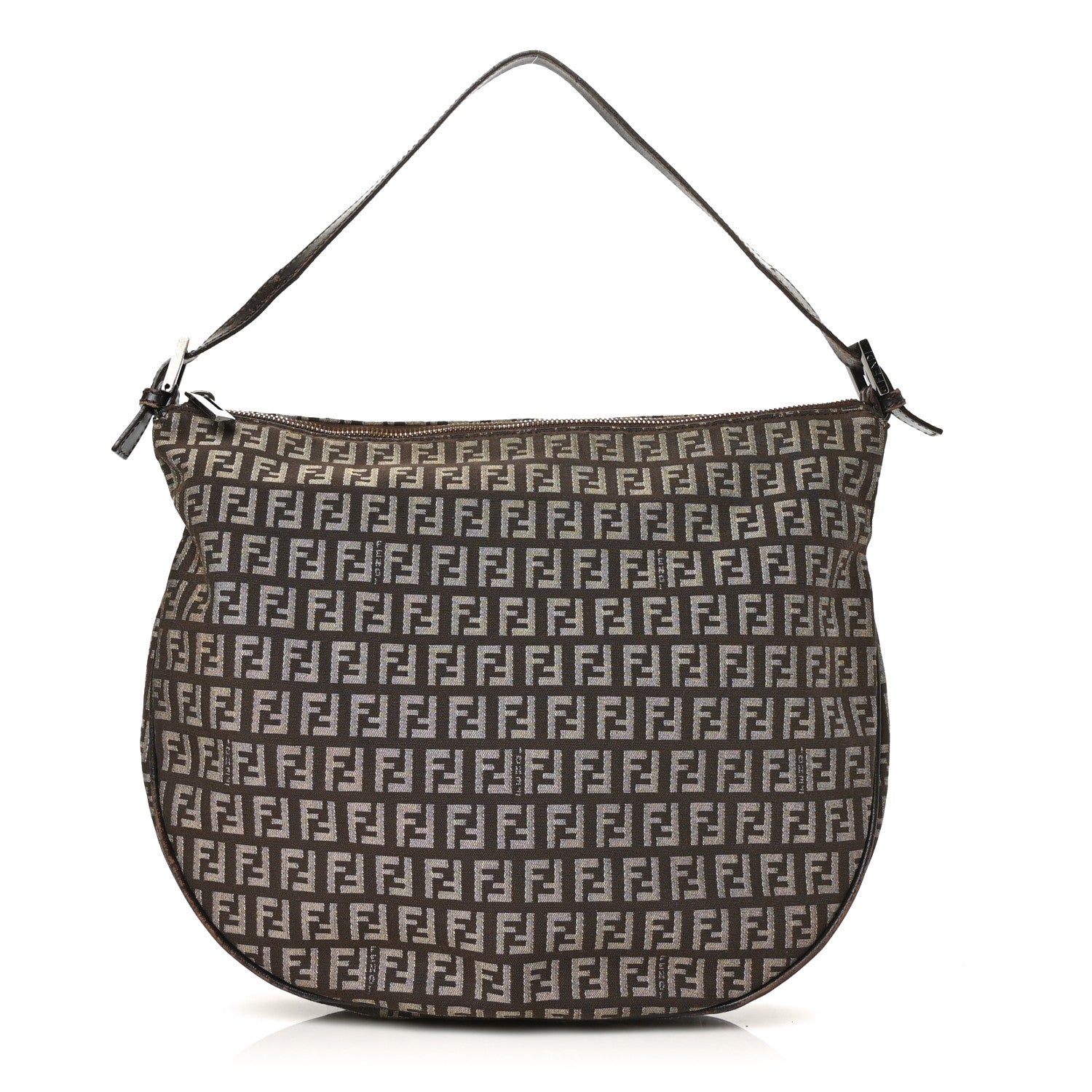 Fendi Zucchino Vitello Hobo Testa di Moro Beige 1 of 7
