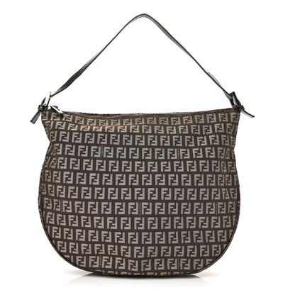 Fendi Zucchino Vitello Hobo Testa di Moro Beige 1 of 7