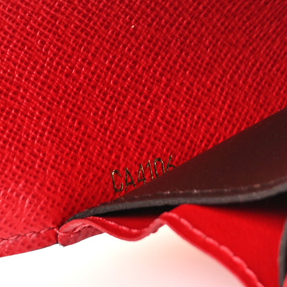 Louis Vuitton Damier Ebene Emilie Wallet Red 7 of 8