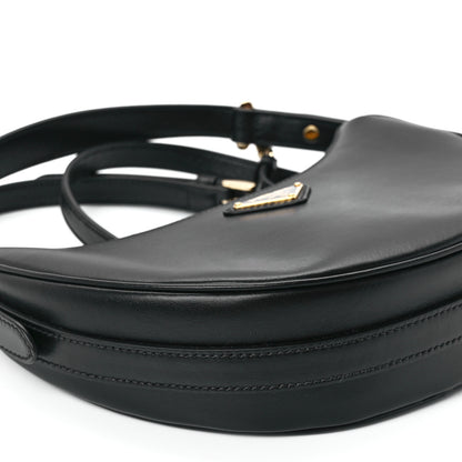 Prada Soft Calfskin Arque Shoulder Bag Black 10 of 12