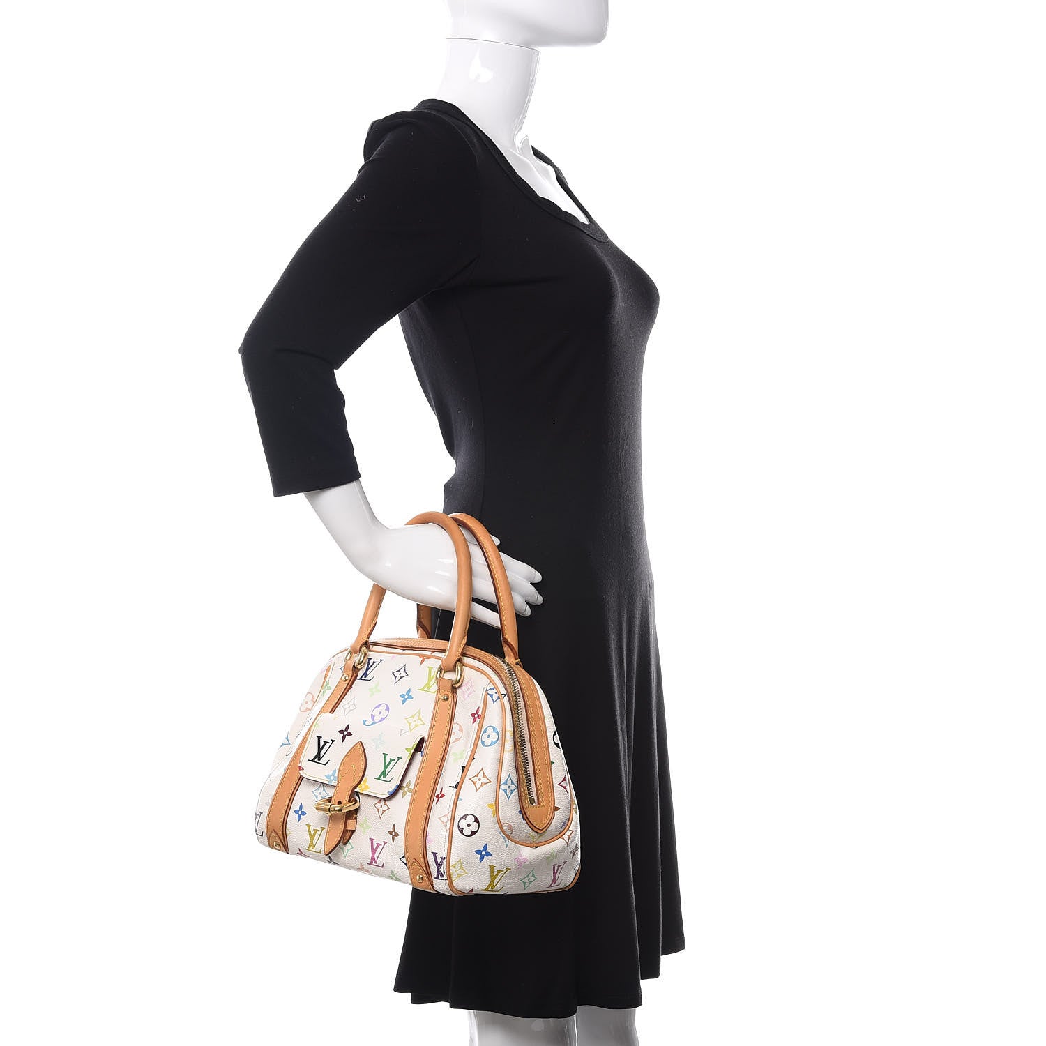 Louis Vuitton Monogram Multicolor Priscilla White 2 of 13