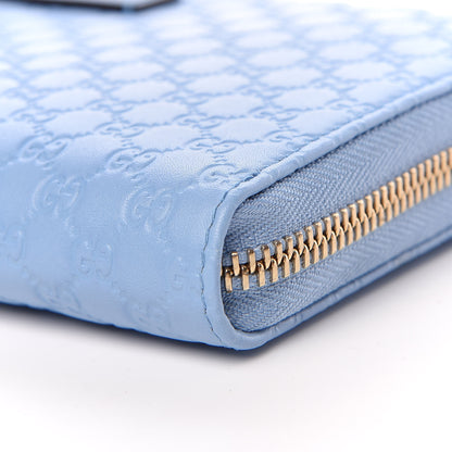 Gucci Microguccissima Zip Around Wallet Mineral Blue 9 of 10