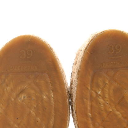 Chanel Lambskin Camellia CC Stud Espadrilles 39 Black 7 of 11