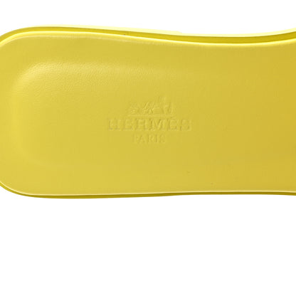 Hermes Epsom Oran Sandals 40 Jaune Pollen 7 of 9