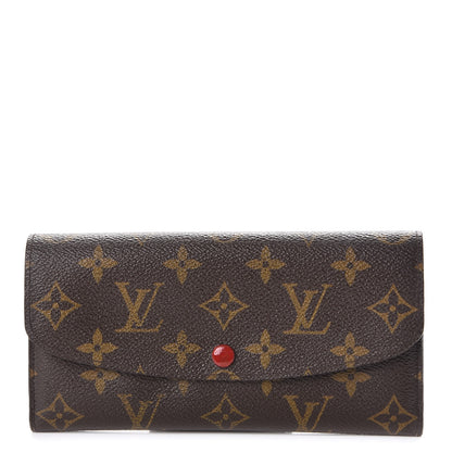 Louis Vuitton Monogram Emilie Wallet Red 1 of 9