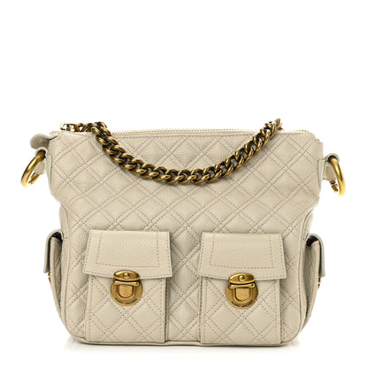 Marc Jacobs Calfskin Quilted Multipocket Hobo Milk 1 of 18