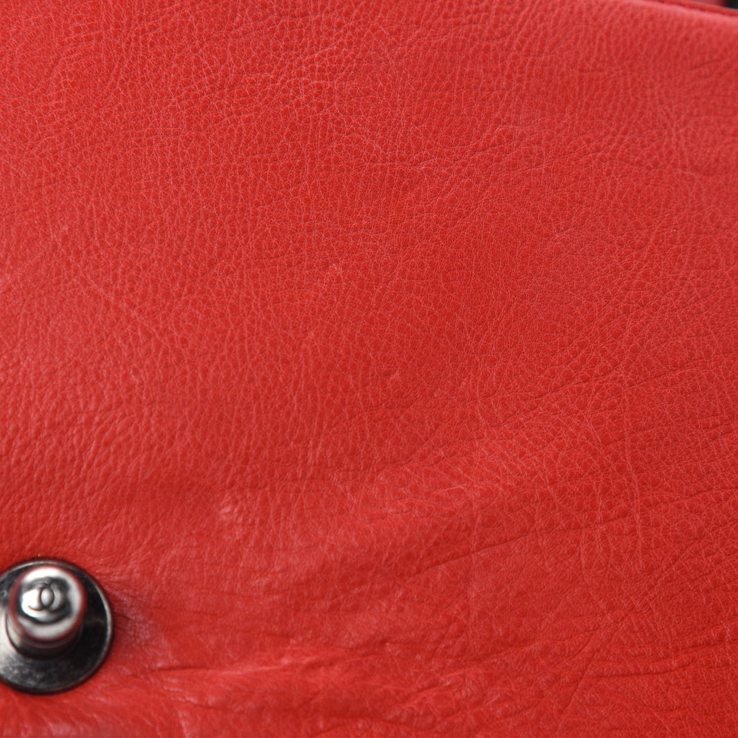 Chanel Calfskin Quilted Double Stitch Medium Boy Flap Red 13 of 20