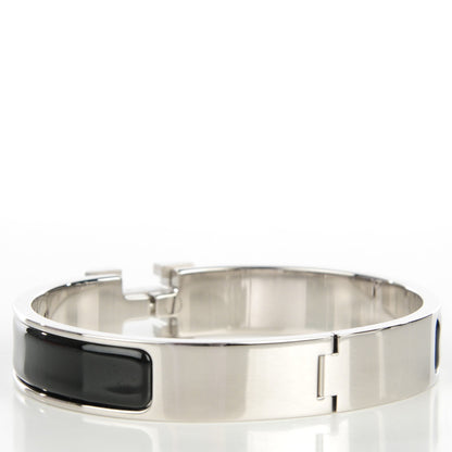 Hermes Enamel Narrow Clic Clac H Bracelet GM Black 3 of 6