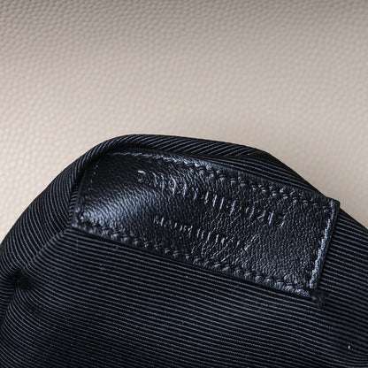 Saint Laurent Grain De Poudre Matelasse Chevron Large Monogram Satchel Nude Powder 8 of 8