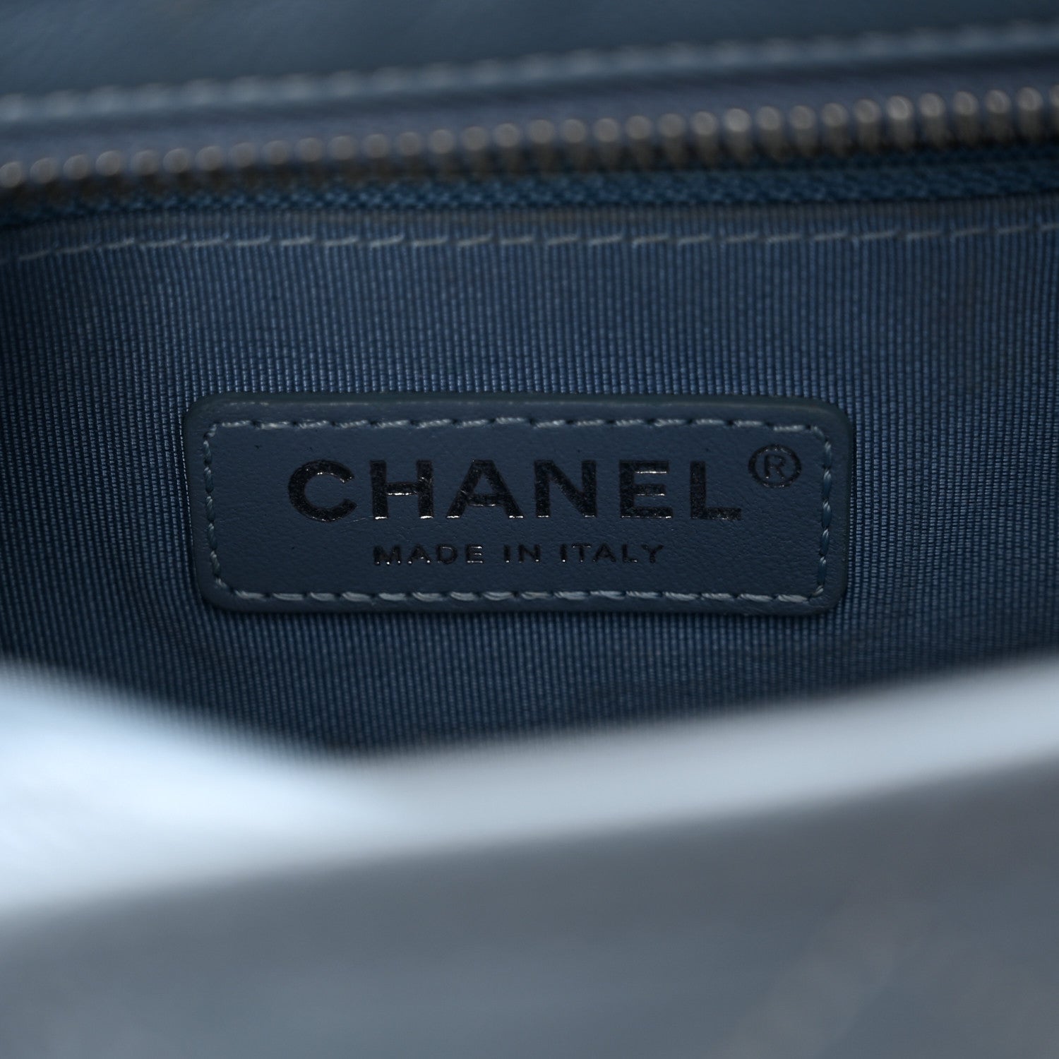 Chanel Patent Goatskin Quilted Small Gabrielle Hobo Blue 6 of 10