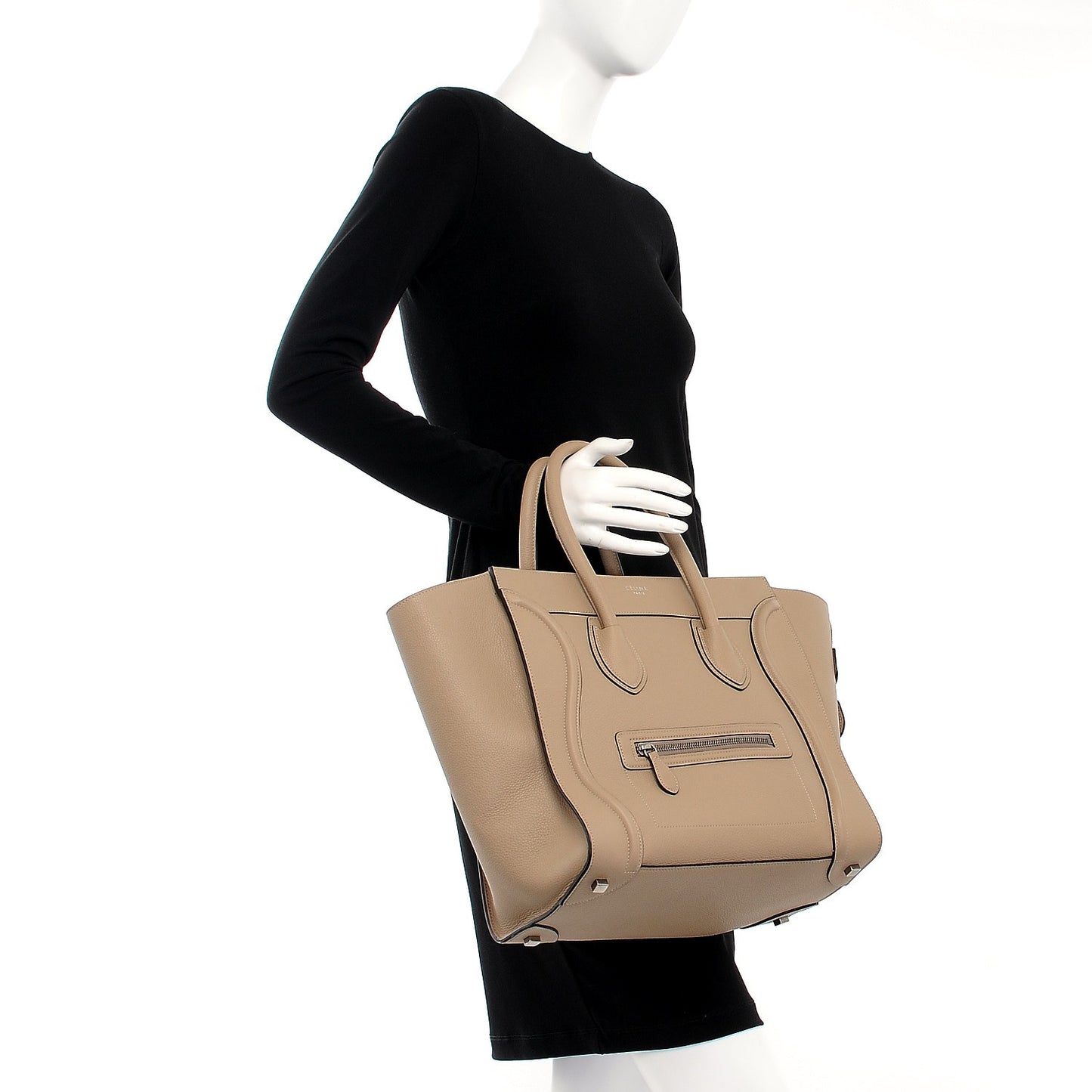 Drummed Calfskin Mini Luggage Dune