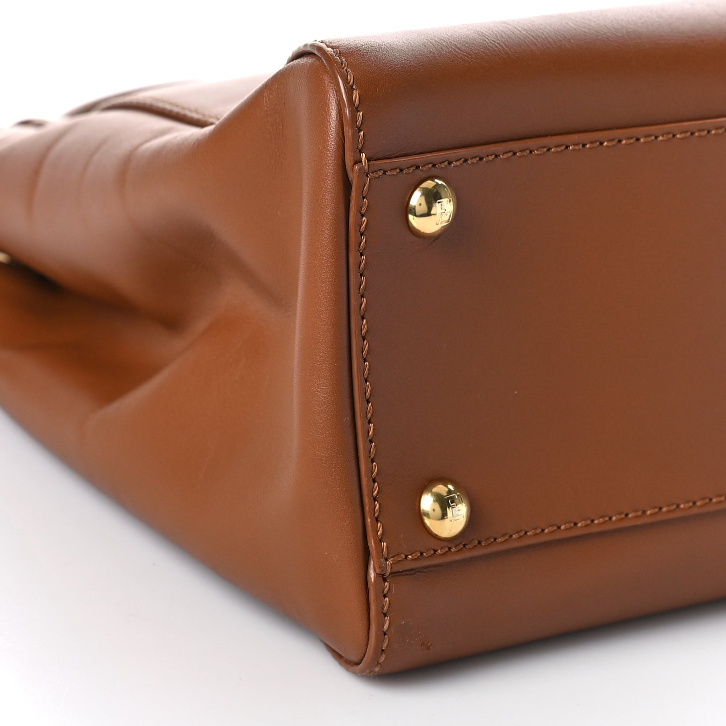 Vitello Morgan Shiny Nappa Medium Peekaboo Iconic Satchel Cuoio Piombo