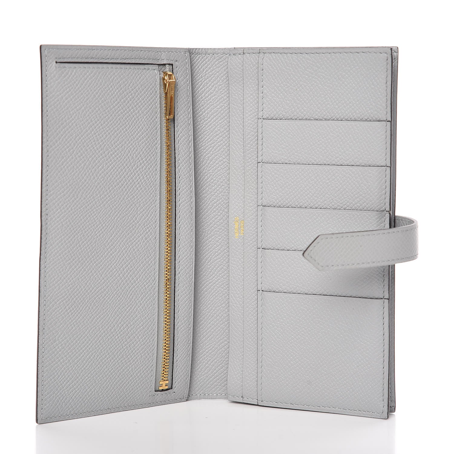 Hermes Epsom Bearn Gusset Wallet Gris Mouette 5 of 8