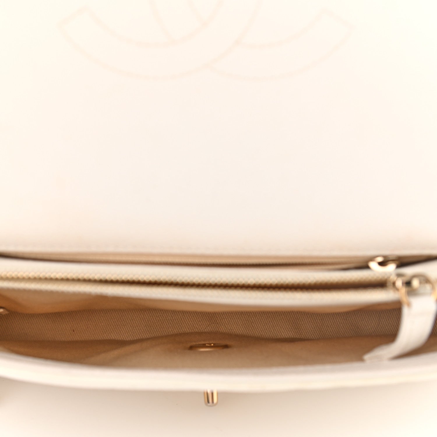 Chanel Grained Calfskin Small Stitched Flap White 7 of 13