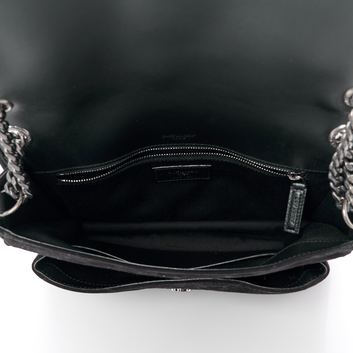 Saint Laurent Suede Monogram Medium Niki Chain Satchel Black 5 of 11