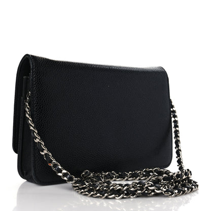 Chanel Caviar Timeless CC Wallet On Chain WOC Black 3 of 11