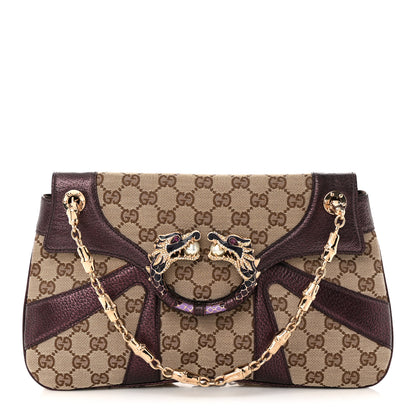 Gucci Monogram Tom Ford Jeweled Dragon Bag Purple 1 of 11