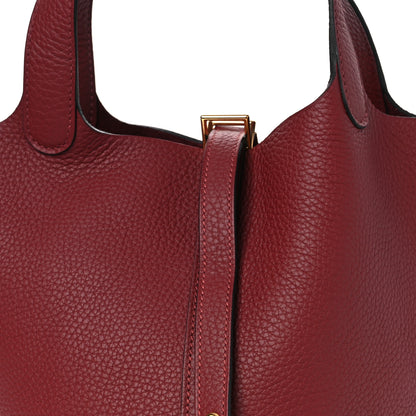 Hermes Taurillon Clemence Picotin Lock 18 PM Rouge H 8 of 11