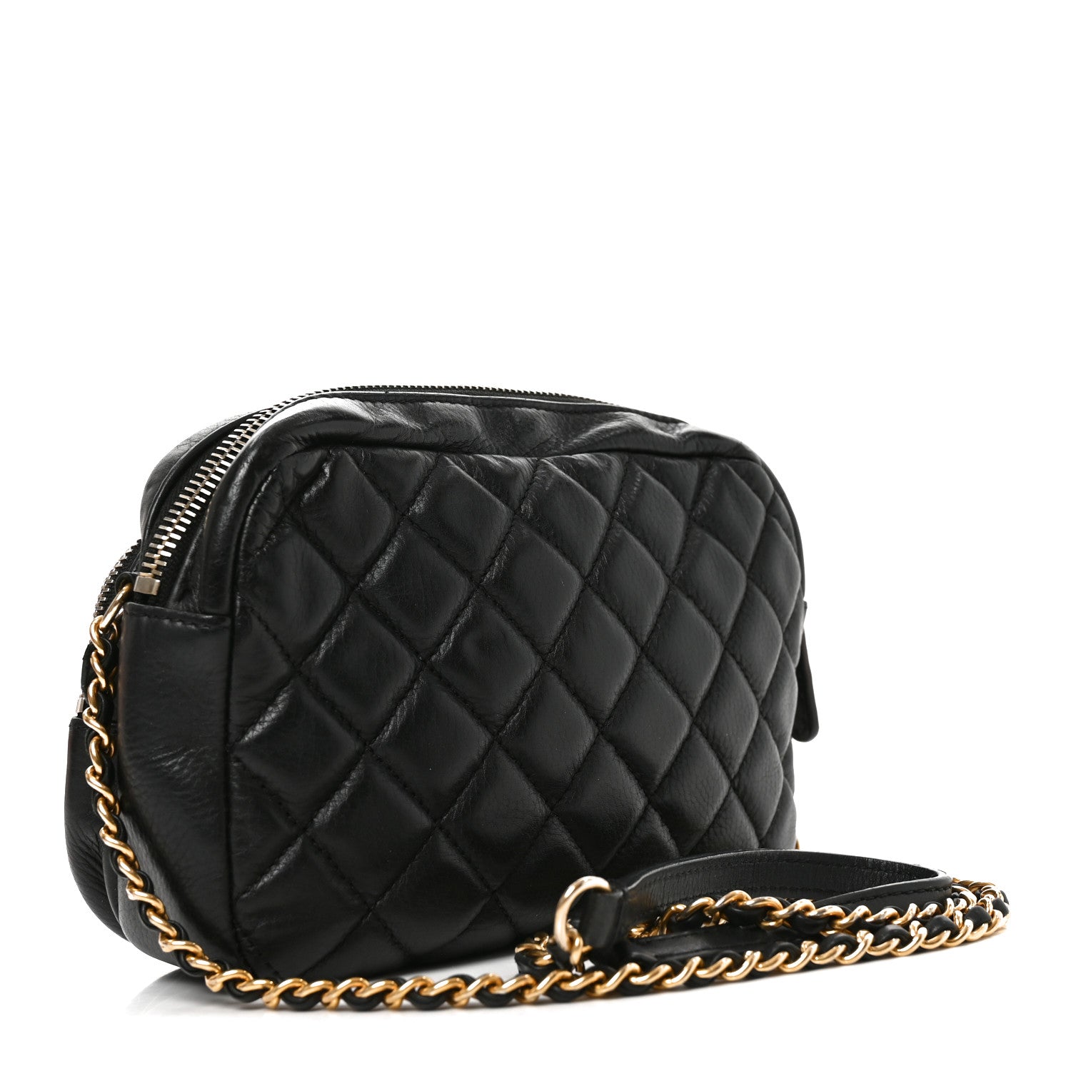Chanel Calfskin Quilted Day Trips Camera Case Black 3 of 10