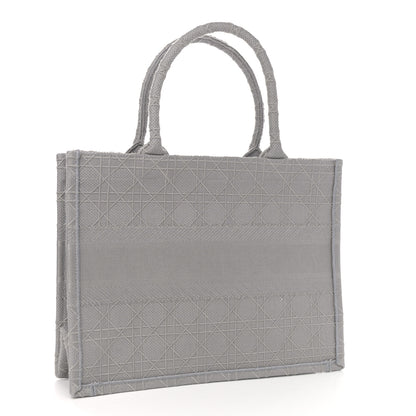 Christian Dior Canvas Embroidered Cannage Medium Book Tote Stone 3 of 10