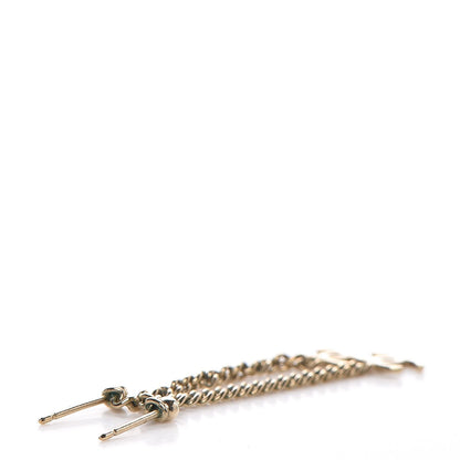 Chanel CC Long Drop Earrings Gold 3 of 4