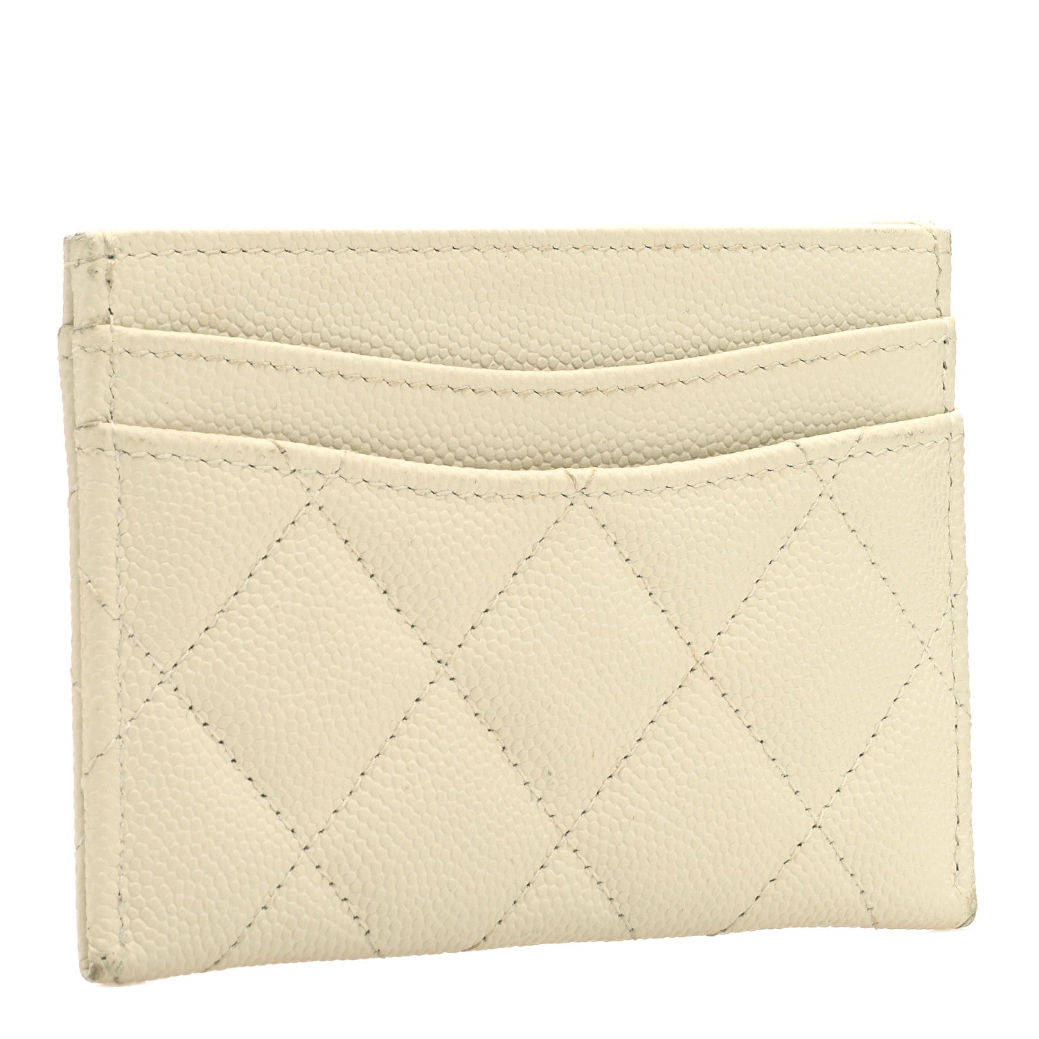 Chanel Caviar Quilted Card Holder White 3 of 8