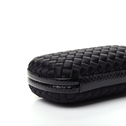 Bottega Veneta Satin Intreccio Impero Ayers Knot Clutch Black 7 of 8