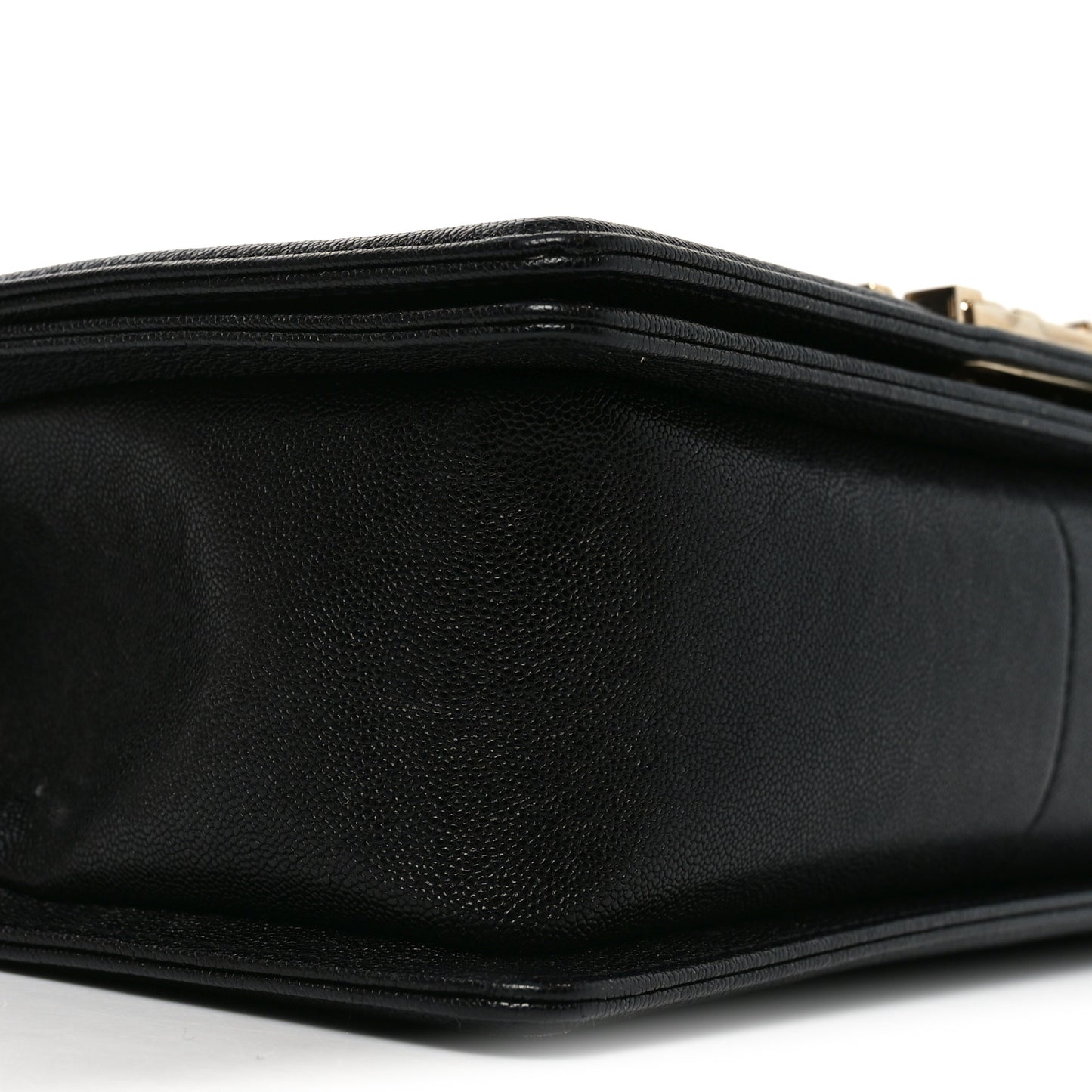 Lambskin Chevron Quilted Medium Boy Flap Black