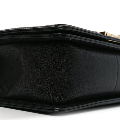 Chanel Lambskin Chevron Quilted Medium Boy Flap Black 9 of 11