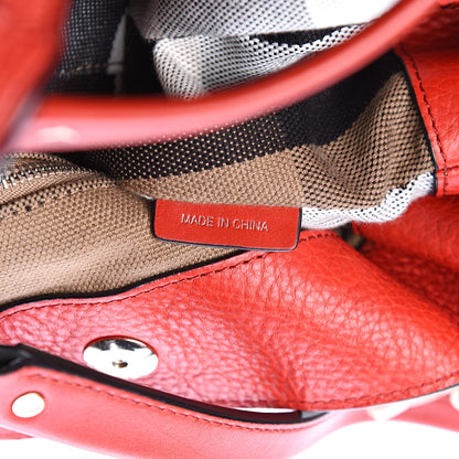 Burberry Grainy Calfskin House Check Medium Maidstone Red 6 of 15