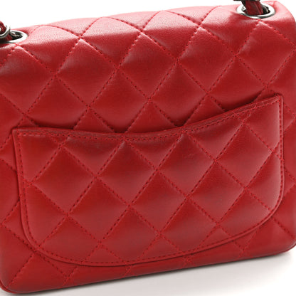 Chanel Lambskin Quilted Mini Square Flap Red 11 of 13