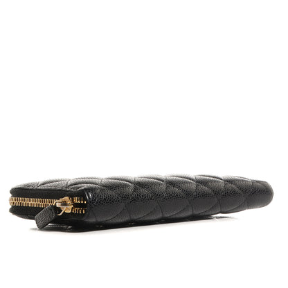 Chanel Caviar Quilted Zip Around Wallet Black 4 of 8