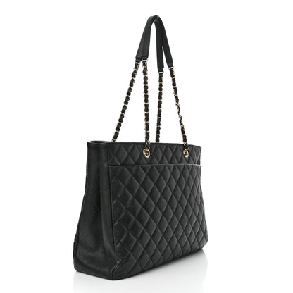 Chanel Caviar Quilted Large Shopping Tote Black 3 of 10