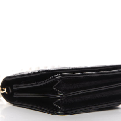 Chanel Calfskin Quilted Mini Maxi Pearls Wallet On Chain WOC Black 6 of 10