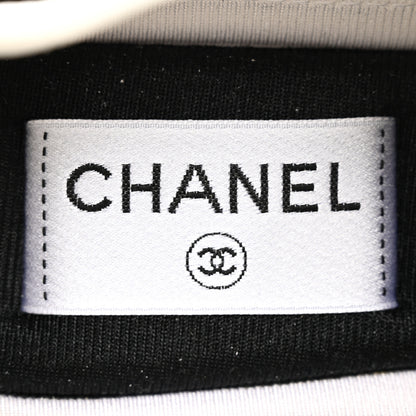 Chanel Velvet Calfskin Mixed Fibers CC Sneakers 36 Ivory Black 7 of 10