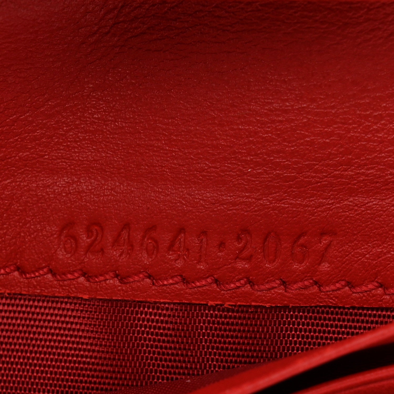Gucci GG Supreme Monogram Apple Card Case Wallet Beige Multicolor Lobster Red 7 of 11