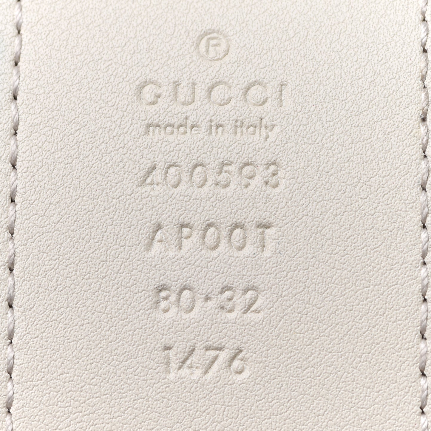 Calfskin Double G 40mm Belt 80 32 Mystic White