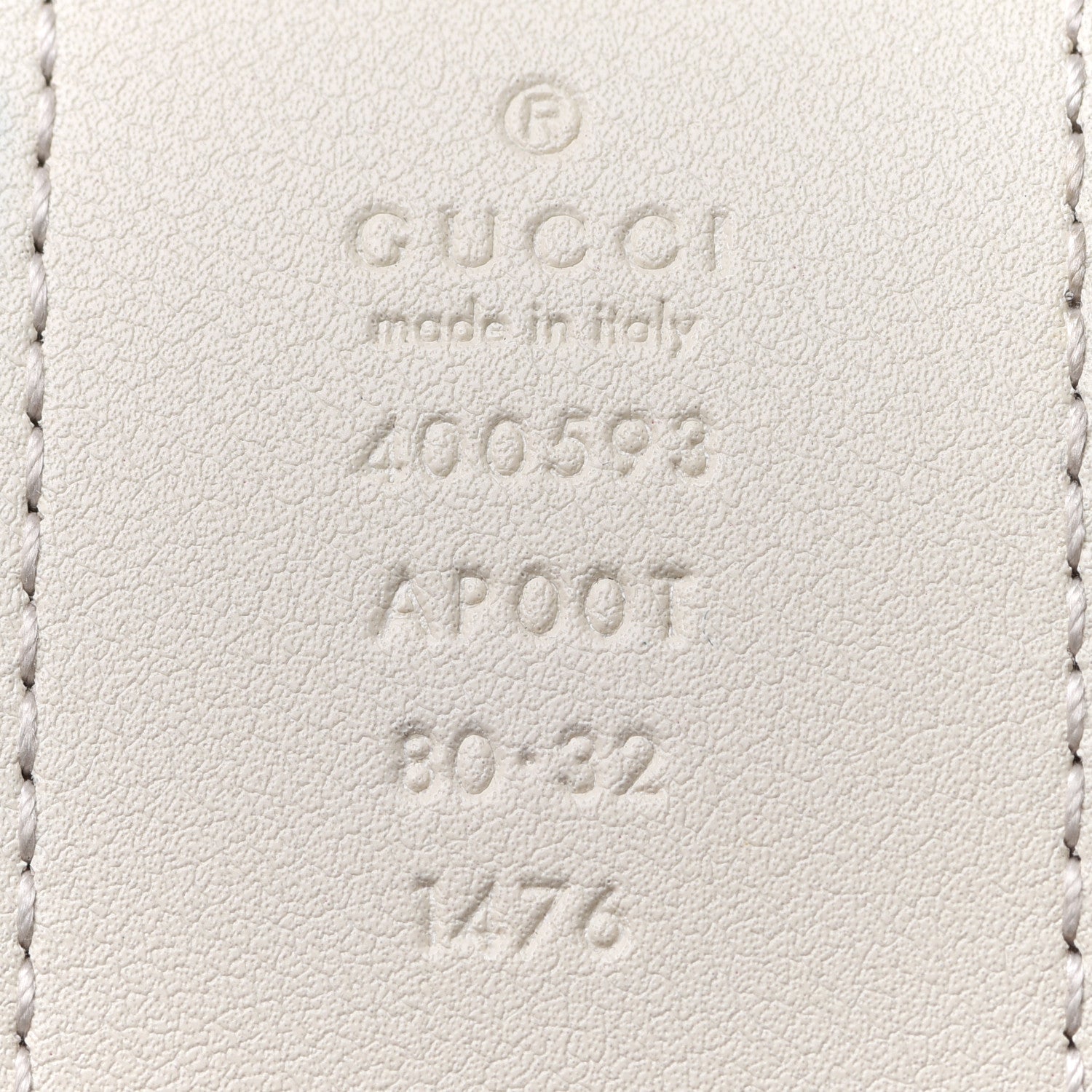 Gucci Calfskin Double G 40mm Belt 80 32 Mystic White 4 of 5