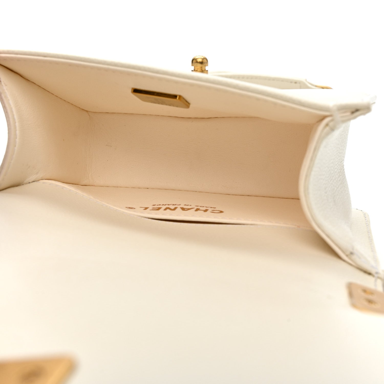 Chanel Caviar Quilted Mini Boy Flap White 5 of 10